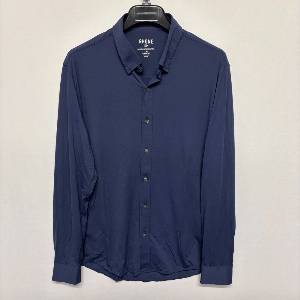 Rhone Men Button Commuter Shirt Size Large Classic Italian Fabric SP23 C138 -22